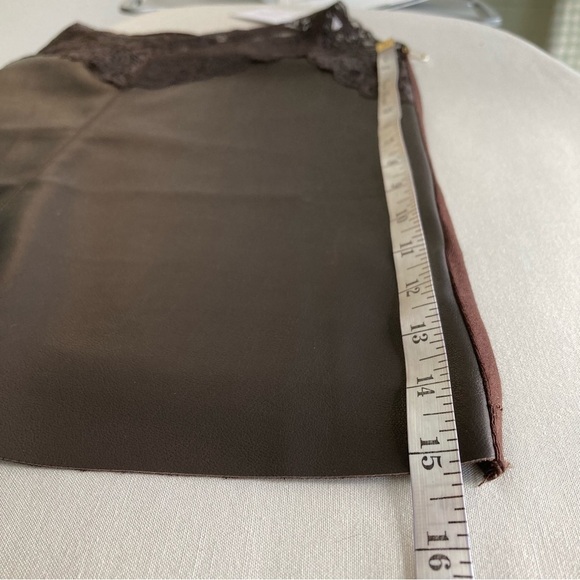 NWT Bishop+Young Babydoll Vegan Leather & Lace Trim Cami Tank Sz. XS Biker Luxe - Picture 9 of 13